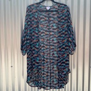 NWT Lularoe Lindsay Print Kimono Cover Up Large